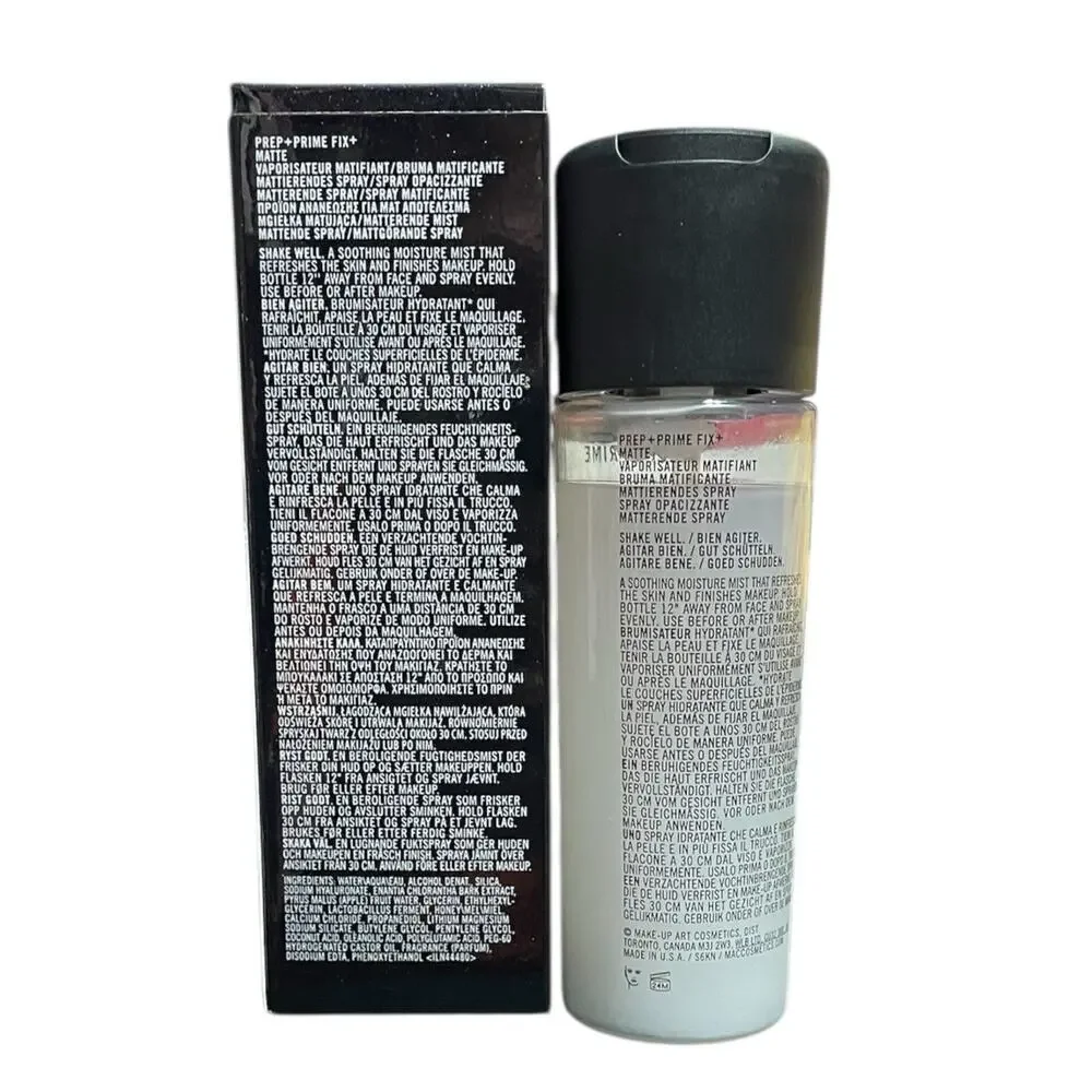 Mac Prep And Prime Fix + Matte Setting Spray 3.4oz New